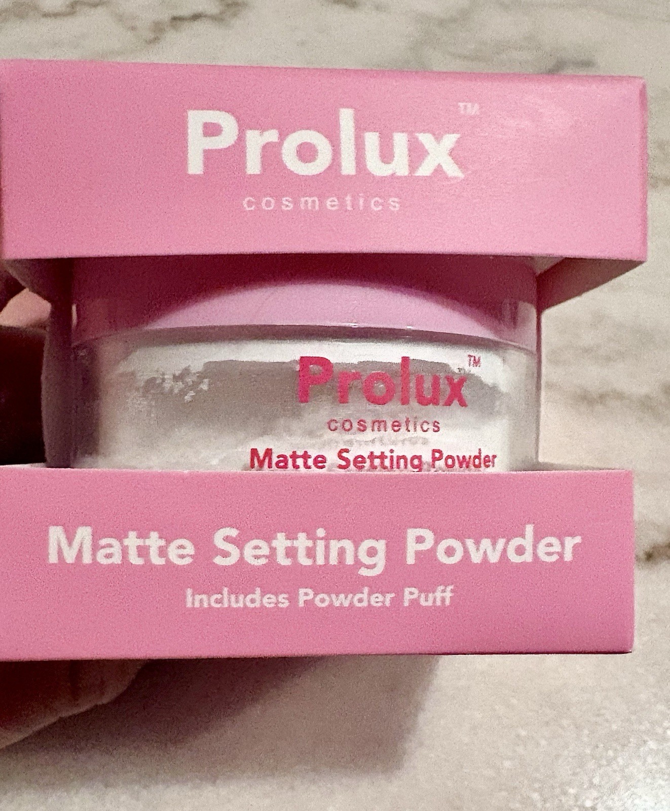 Prolux Cosmetics Matte Foundation & Powder, Pore Primer, Acne Patches & Bag