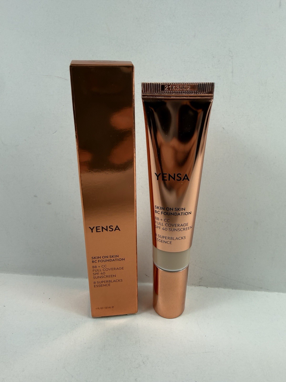 NIB Yensa Beauty Skin on Skin BC Foundation LIGHT NEUTRAL – 1 fl oz NIB (#i3)