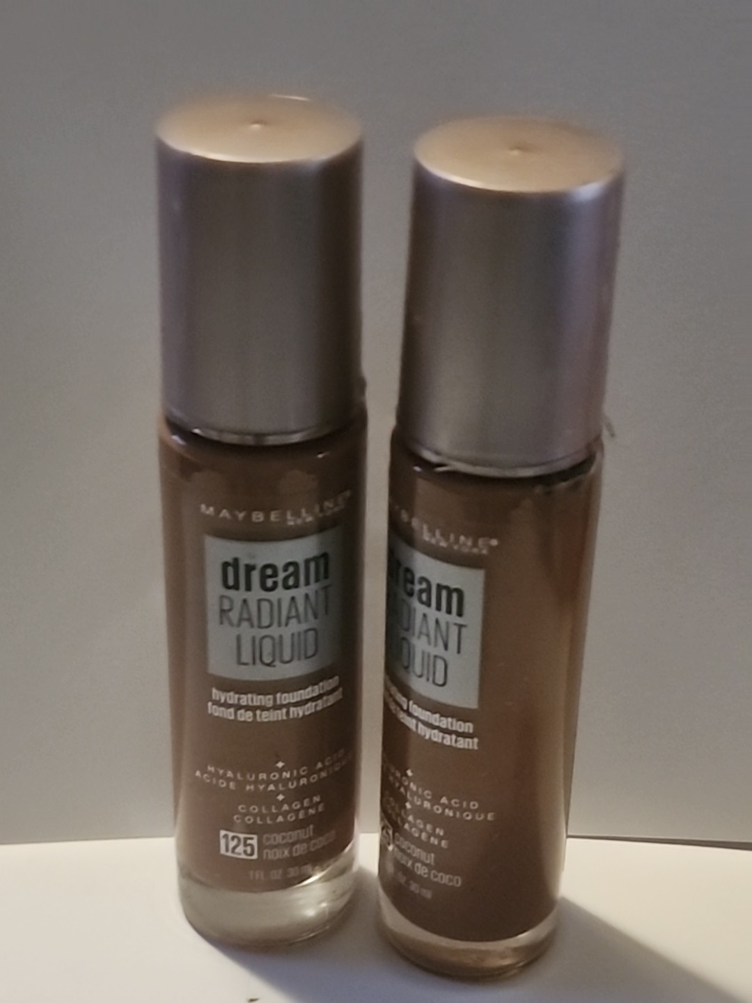 2 Maybelline Dream Radiant Liquid Hydrating Foundation – Cocoa 125 Coconut-1oz