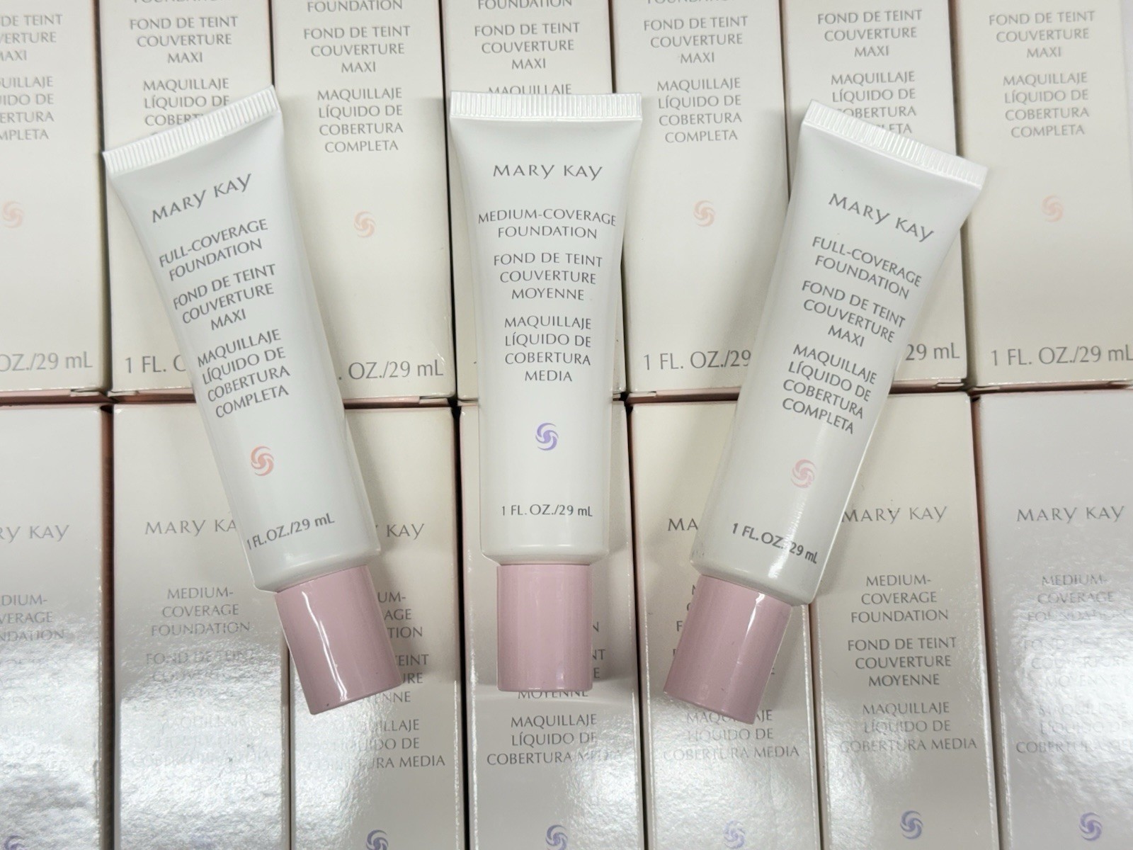 Mary Kay Medium & Full Coverage Foundation 1oz YOU PICK Pink Top + Free Sample