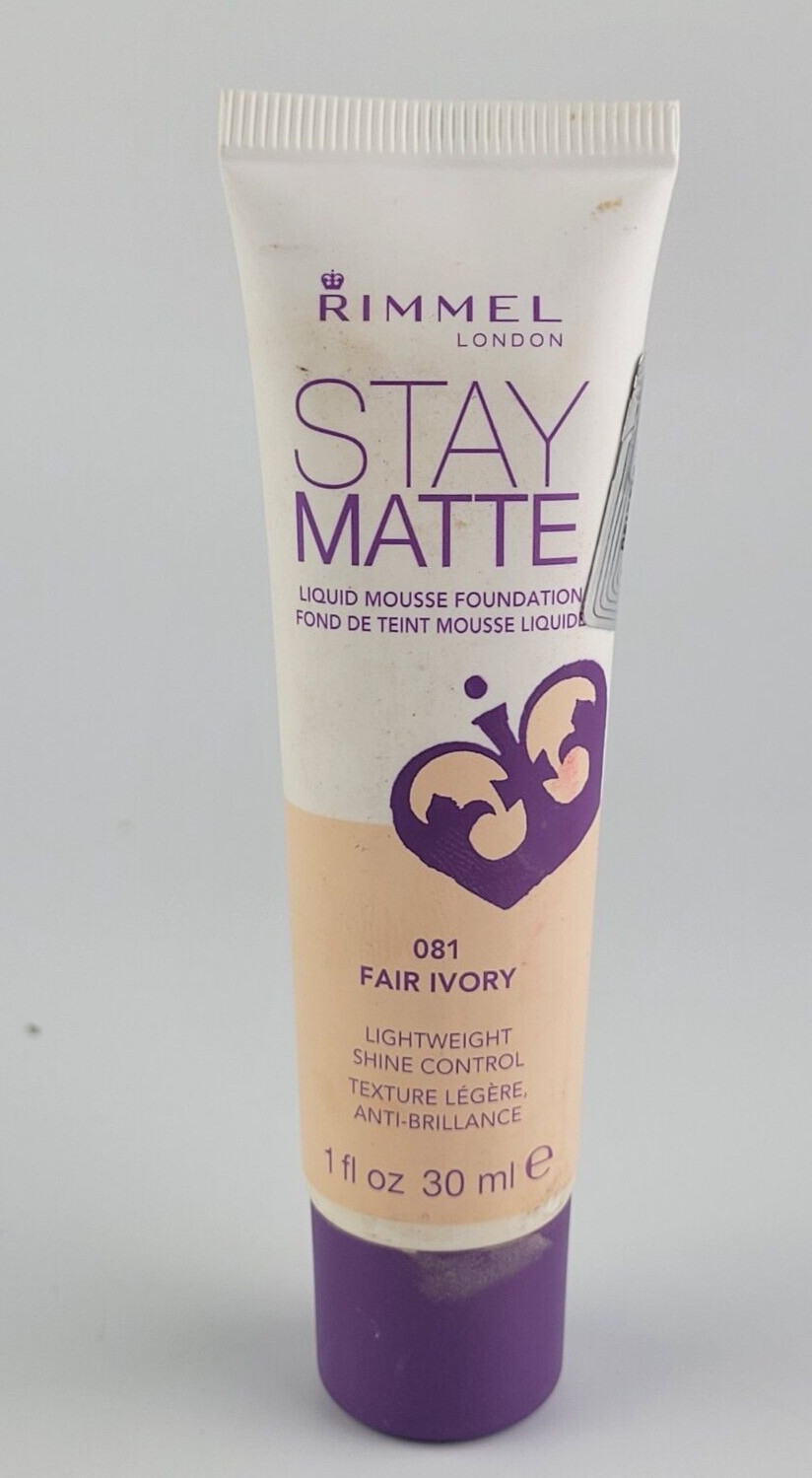 RIMMEL STAY MATTE LIQUID MOUSSE FOUNDATION LIGHTWEIGHT 081 FAIR IVORY