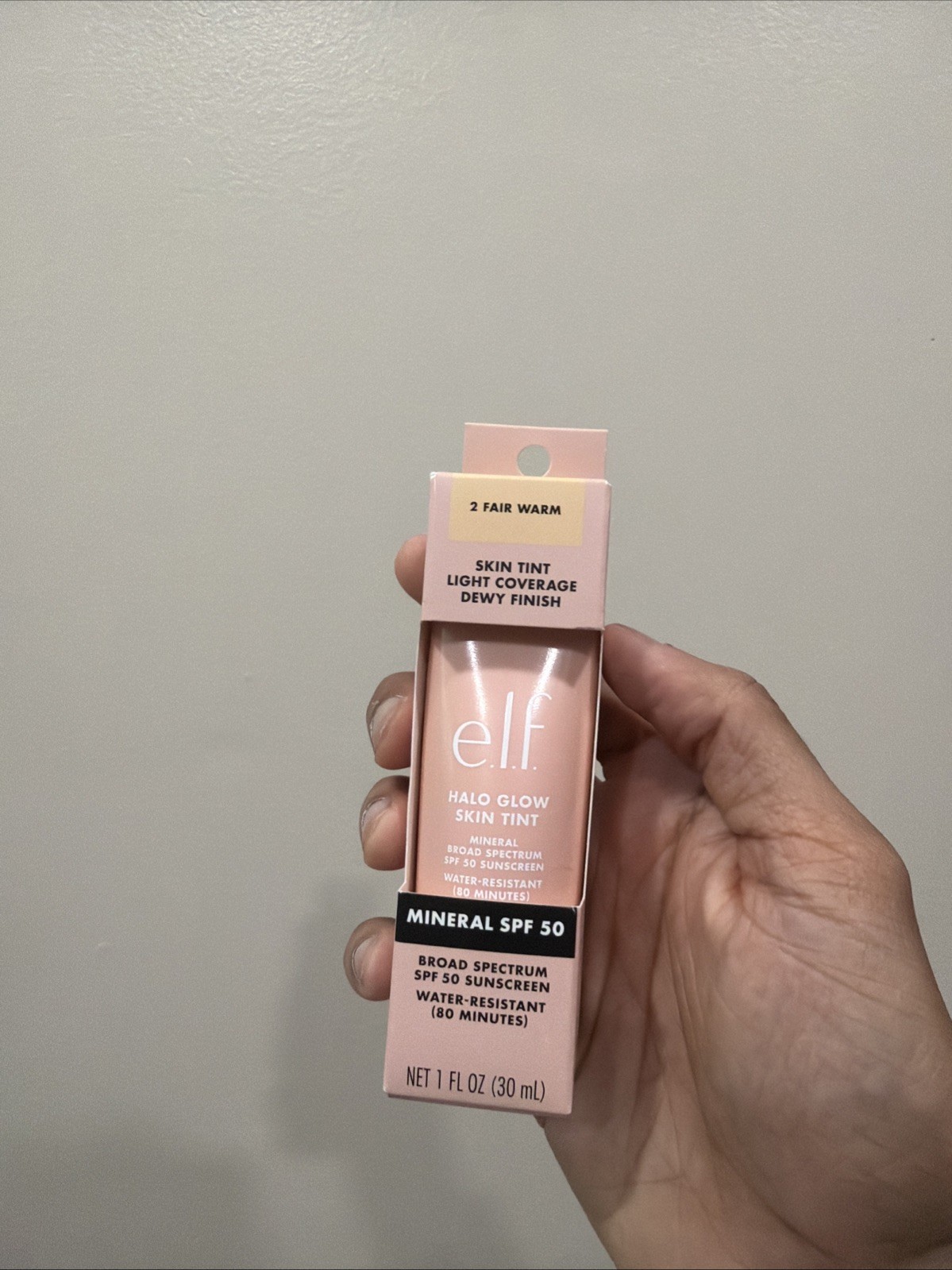 e.l.f. Skin Tint Light Coverage Dewy Finish – 2 Fair Warm SPF 50 – 1 oz | NEW
