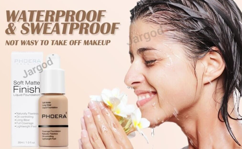 Phoera Foundation Makeup Full Coverage Liquid Base Brighten Long Lasting Shade