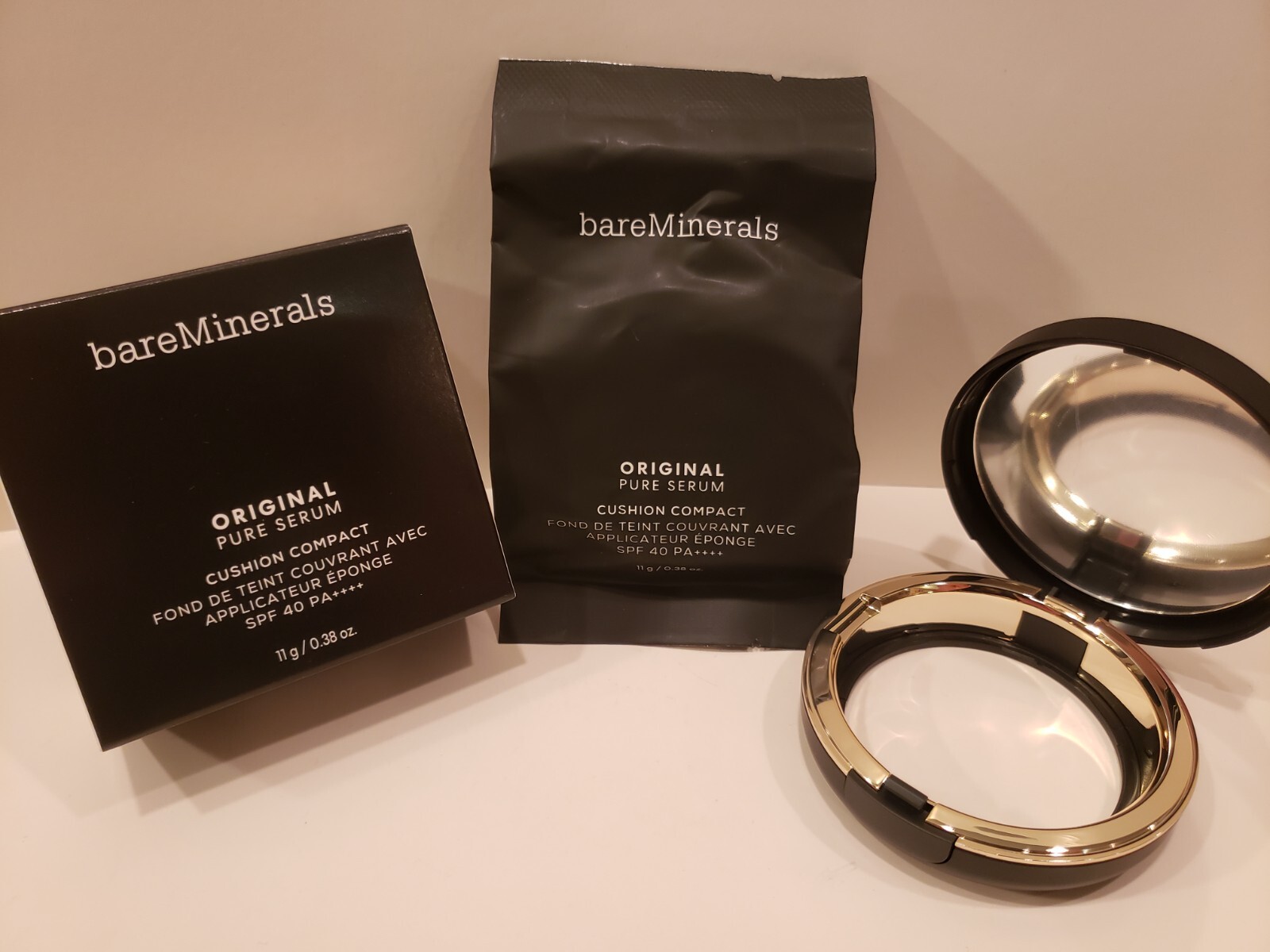 Bare Minerals~Original Pure Serum Cushion Compact w/SPF40 & PA++++~#01 Fair~NIB