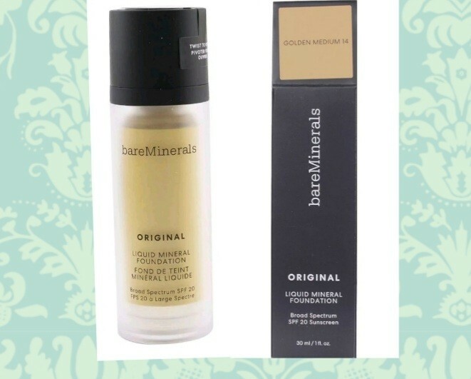 bareMinerals Original Liquid Mineral Foundation SPF 20 Golden Medium 14 – 1 oz