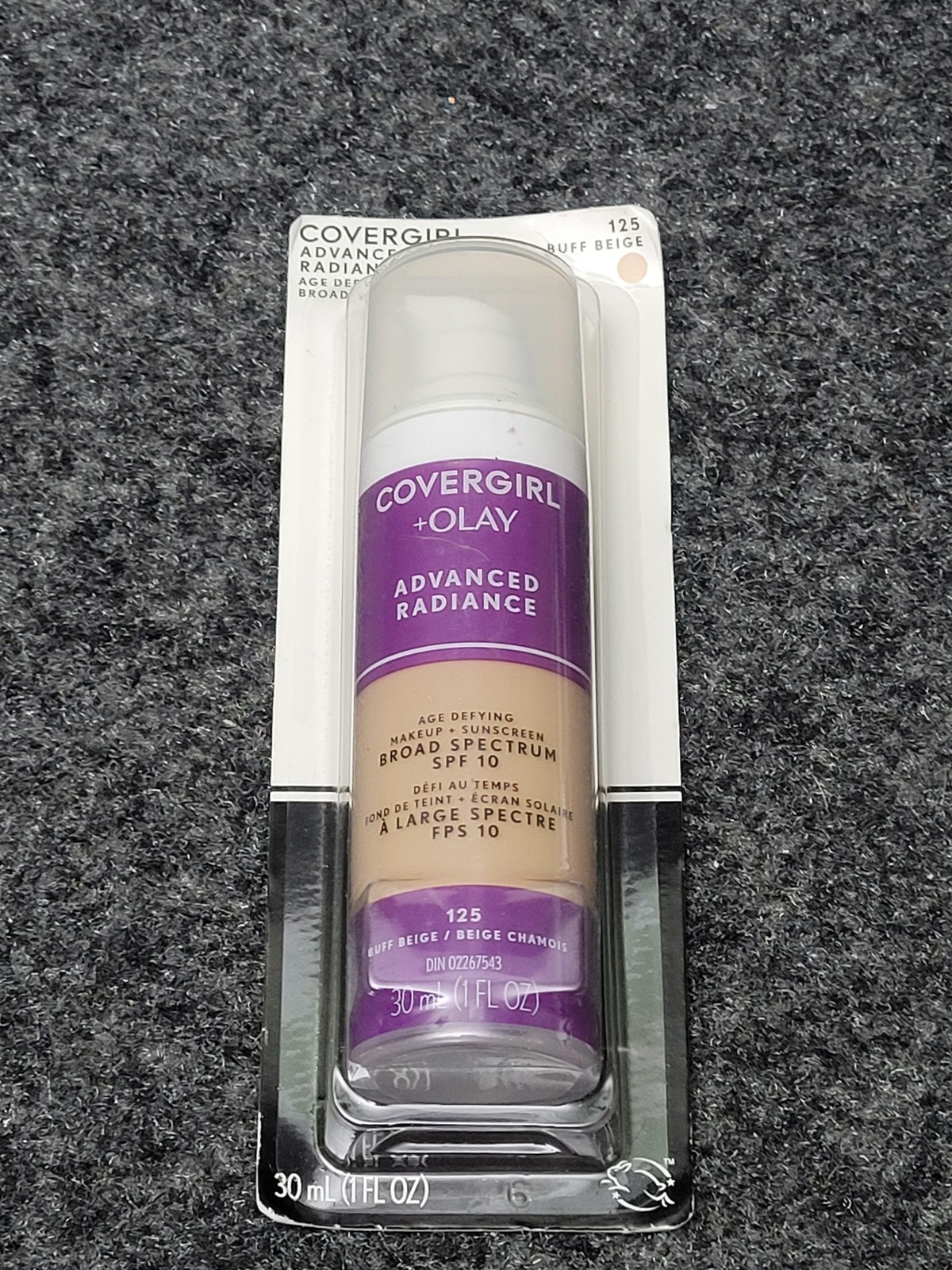 CoverGirl + Olay Advanced Radiance Foundation 125 Buff Beige SPF10 30mL New