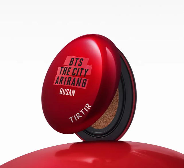 TIRTIR BTS THE CITY BUSAN Red Cushion Foundation Set 17C 21N Lip Oil Keyring