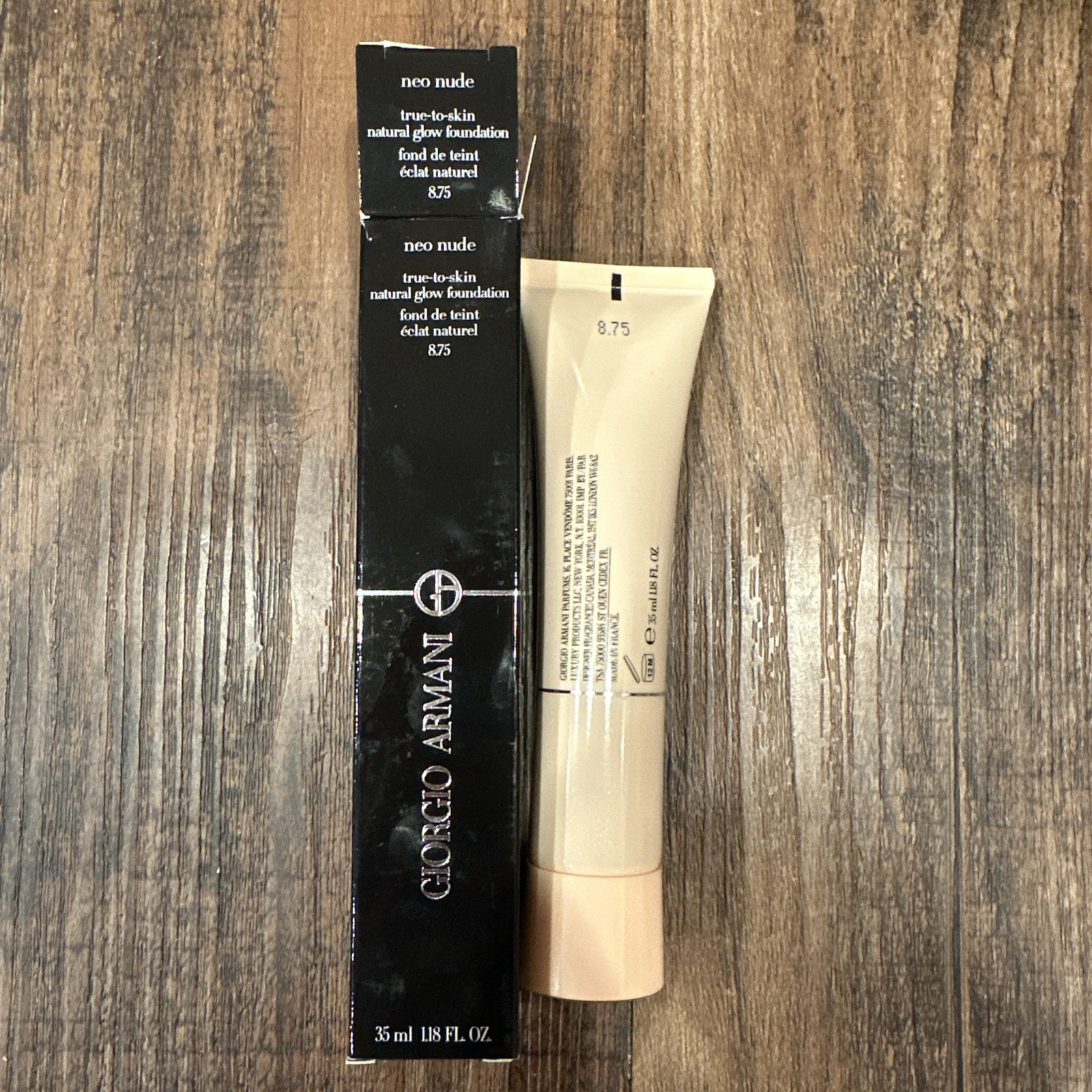 Giorgio Armani Neo Nude True-to-Skin Natural Glow Foundation # 8.75 1.18oz 35ml