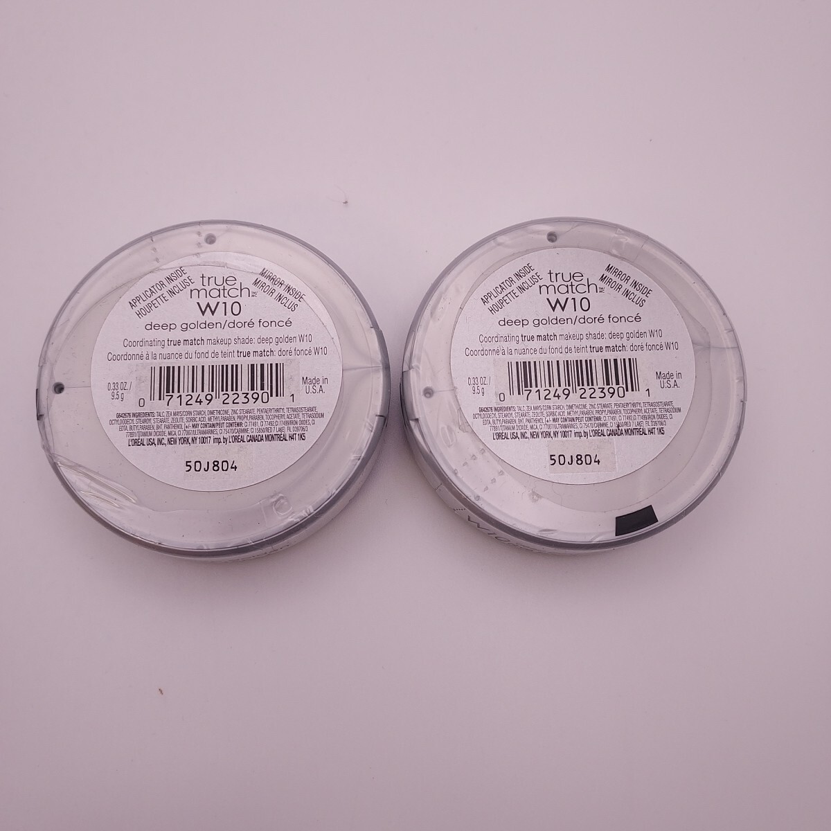 LOT OF 2 Loreal True Match Super Blendable Compact Makeup W10 DEEP GOLDEN Sealed