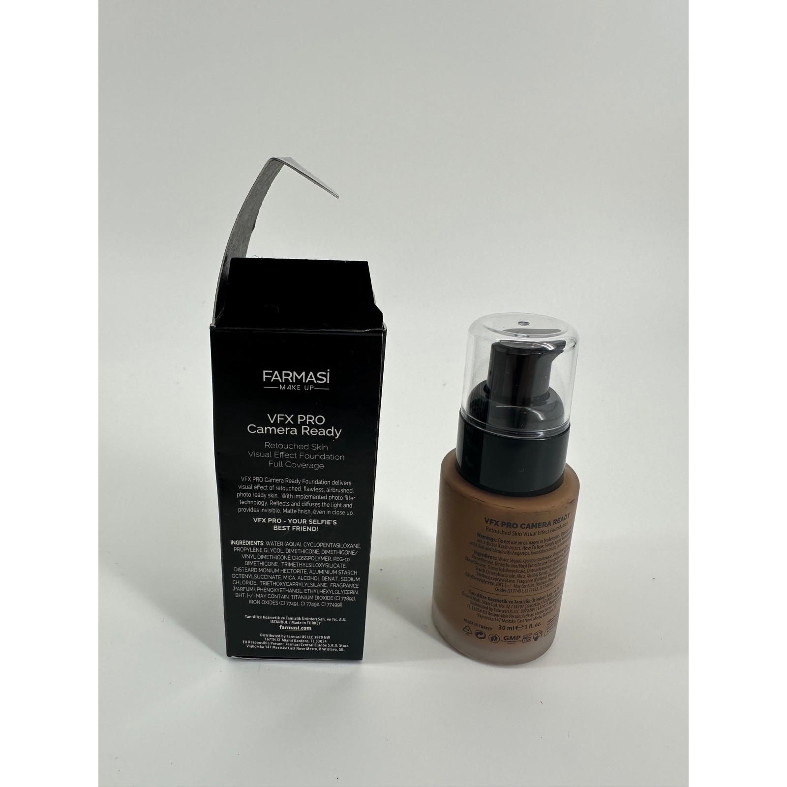Farmasi VFX Pro Camera Ready Foundation Full Coverage Matte Latte 09 1oz New Box