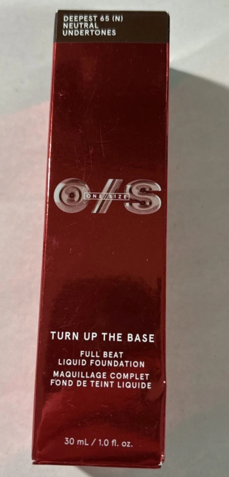 ONE/SIZE O/S Turn Up the Base Full Beat Liquid Foundation Deepest 65N New In Box