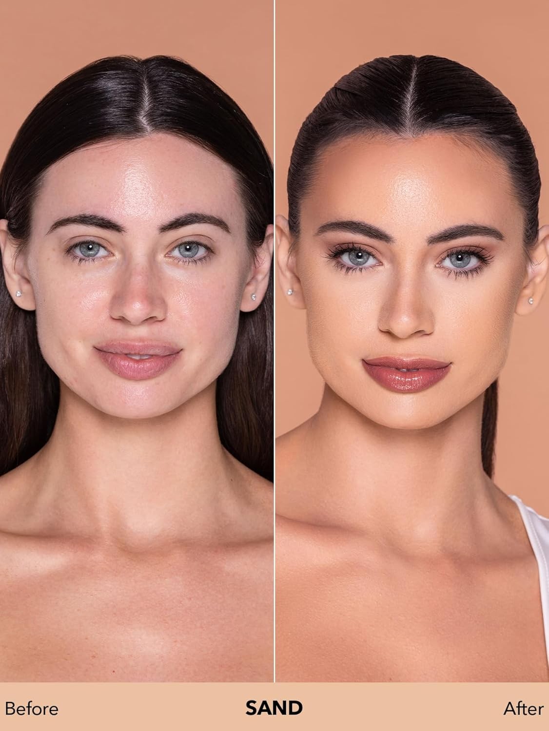 2 SHEGLAM Full Coverage Foundation Waterproof Matte Dewy Liquid Foundation Sand