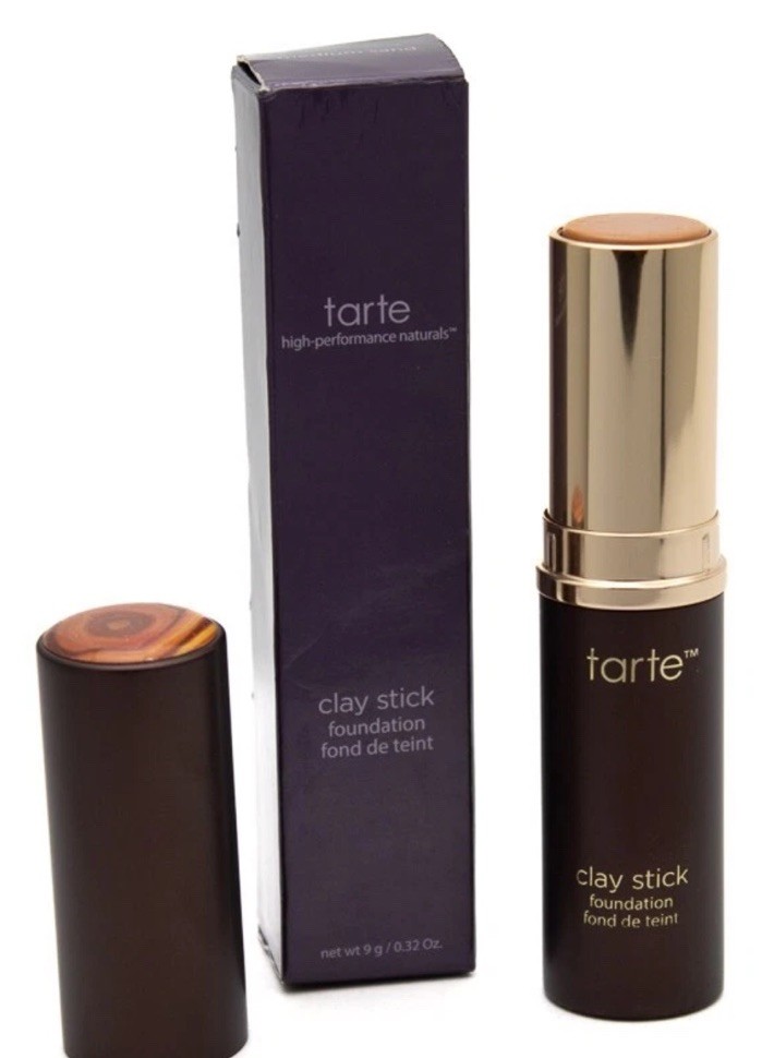 2 PACK TARTE CLAY STICK Foundation, Tan Deep Honey .32oz FULL SIZE NIB