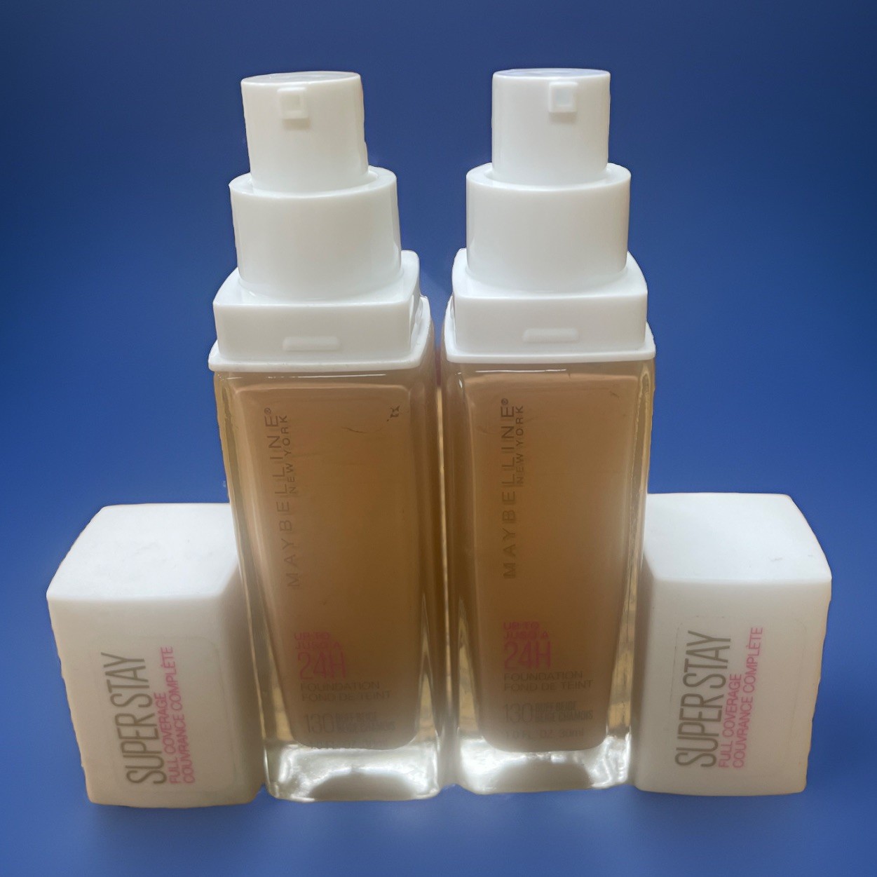 Maybelline Superstay Active Wear 24HR Foundation 130 Buff Beige Read Lot Of 2