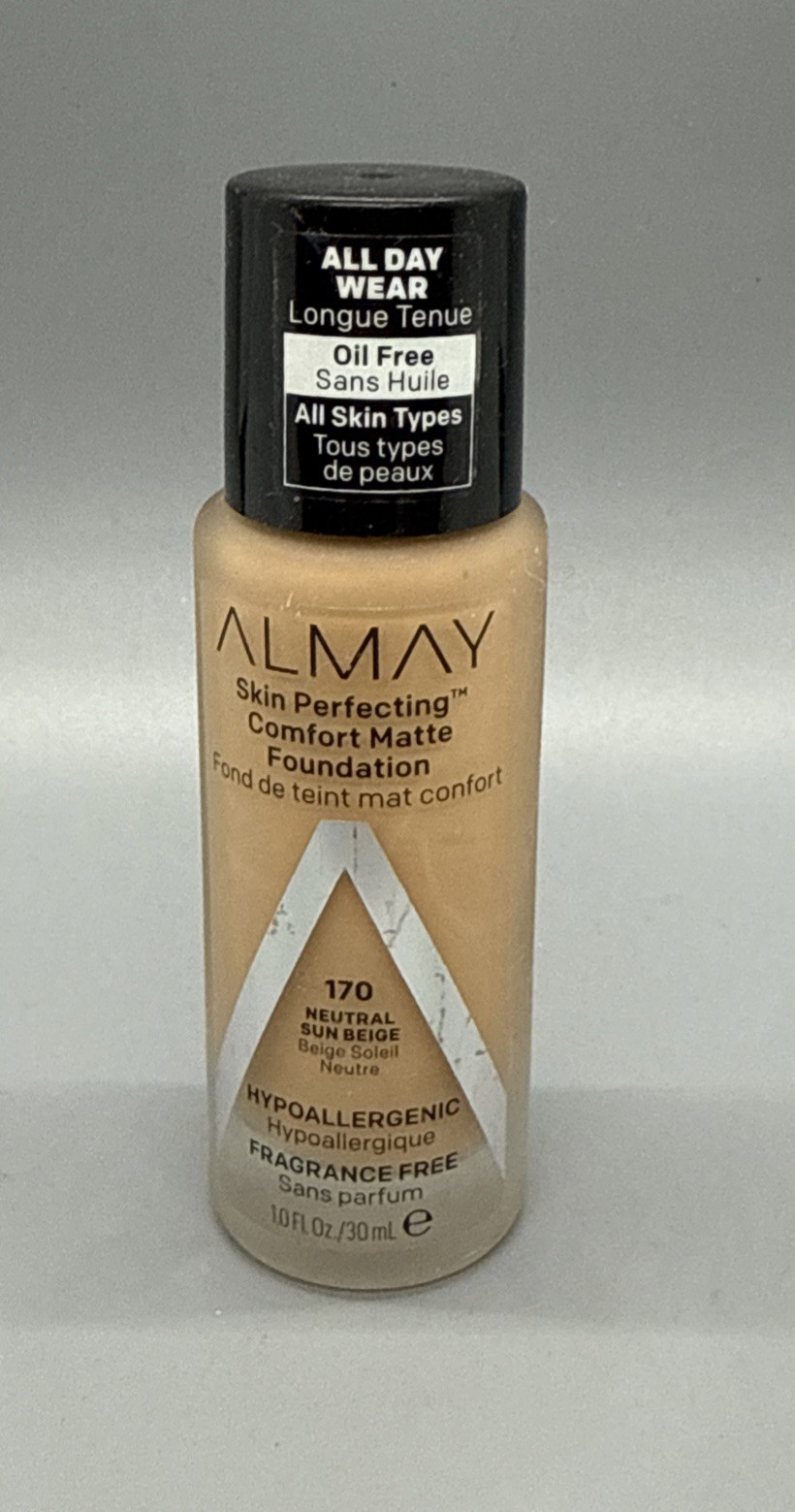 Almay Skin Perfecting Comfort Matte Liquid Foundation, 170 Neutral Sun Beige