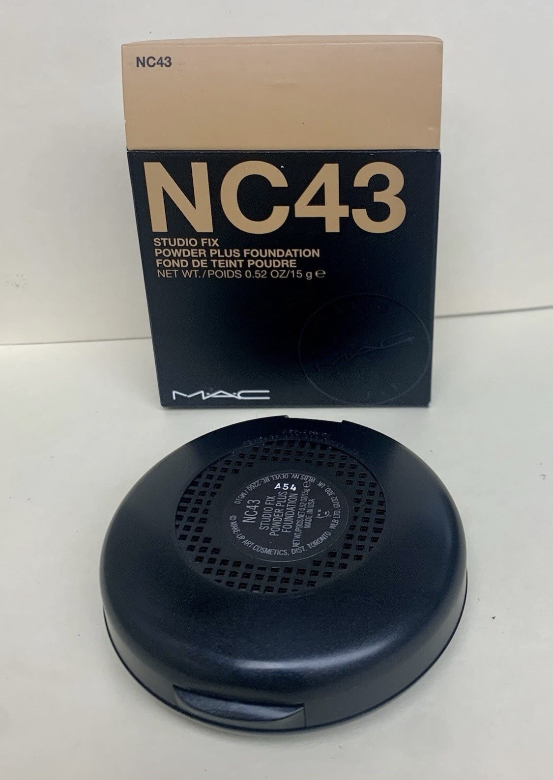 MAC Studio Fix Powder Plus Foundation Shade NC43 15g /.52oz New In Box