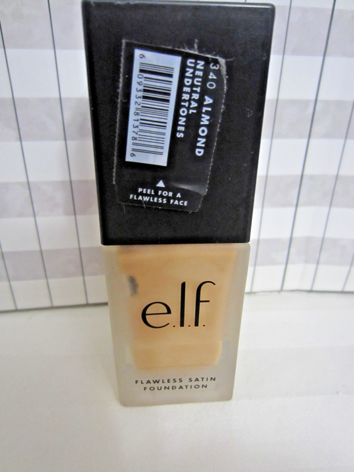 e.l.f. Flawless Satin Foundation – 340 Almond – 0.68 oz. Sealed