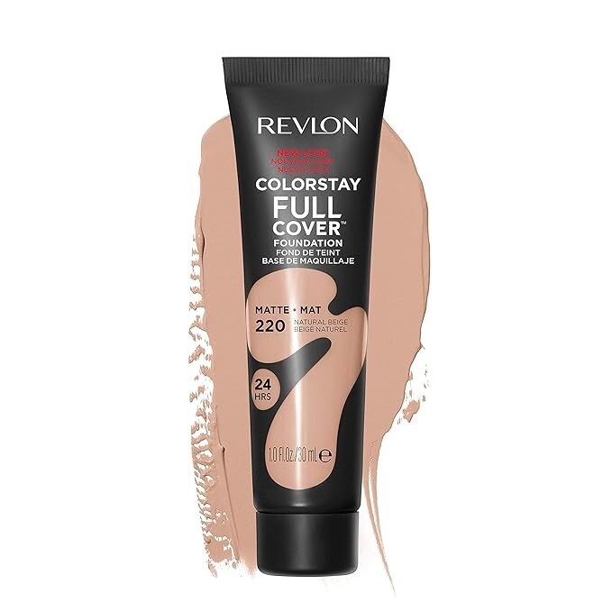 Revlon Colorstay Full Cover Matte Foundation (220 Natural Beige, 1 fl oz) Sealed