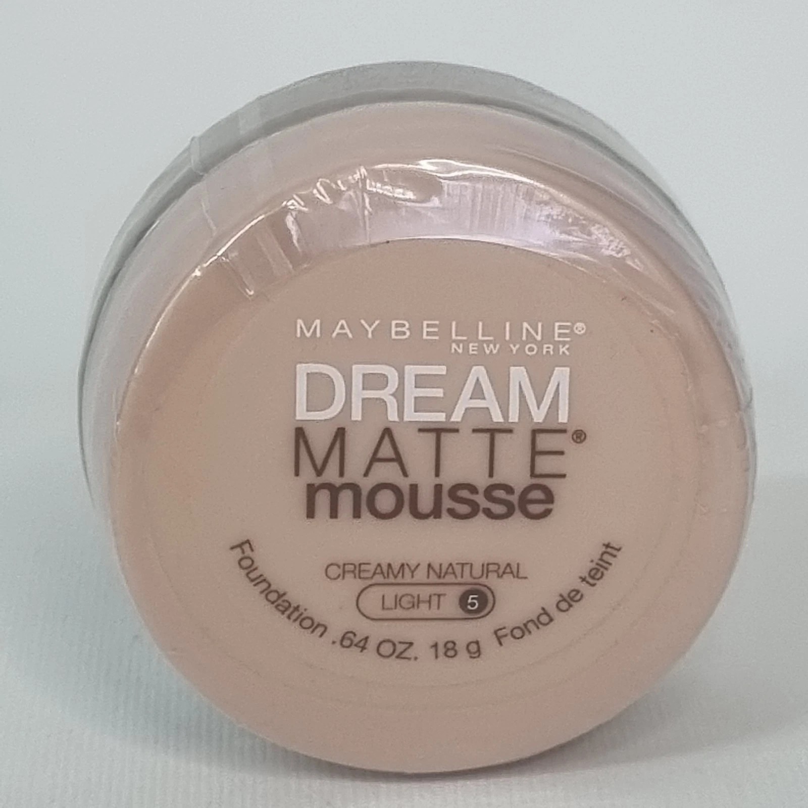 Maybelline Dream Mousse Foundation Creamy Natural #5 Light .64 Oz – NEW SEALED