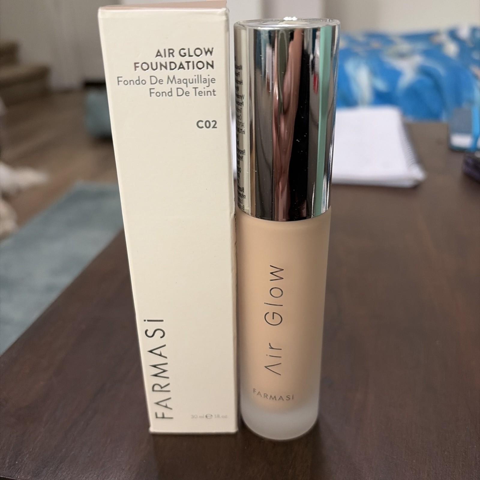 Farmasi Air Glow Foundation C02 Makeup Cruelty Free Hydrating – New In Box