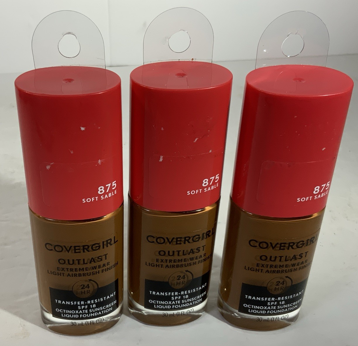 COVERGIRL Outlast Extreme Wear 3-in-1 Foundation 875 Soft Sable 1oz Ea 3pcs