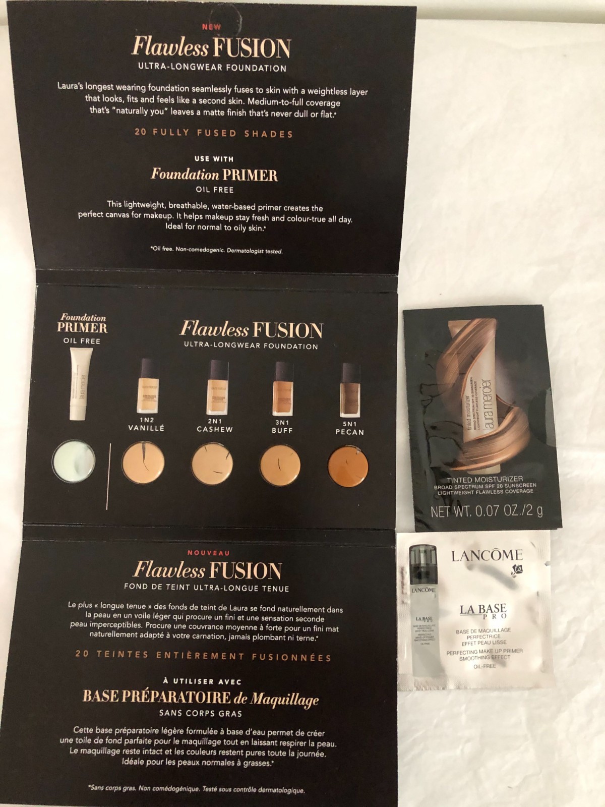 9 PCS Assorted Foundation + Primer + Concealer Lancome Laura Mercier NARS Stila