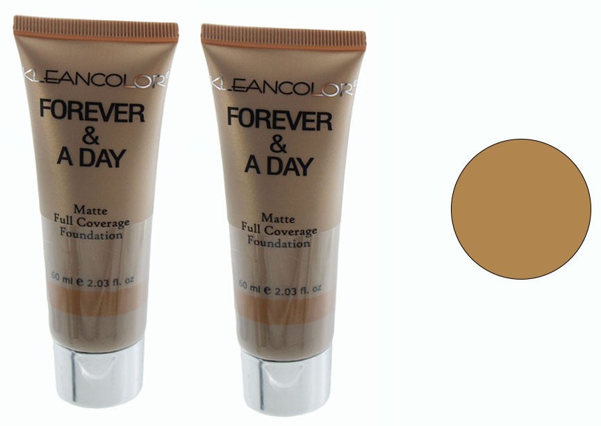 Foundation KLEANCOLOR 2 Pack Forever & A Day Matte Full Coverage Caramel Latte