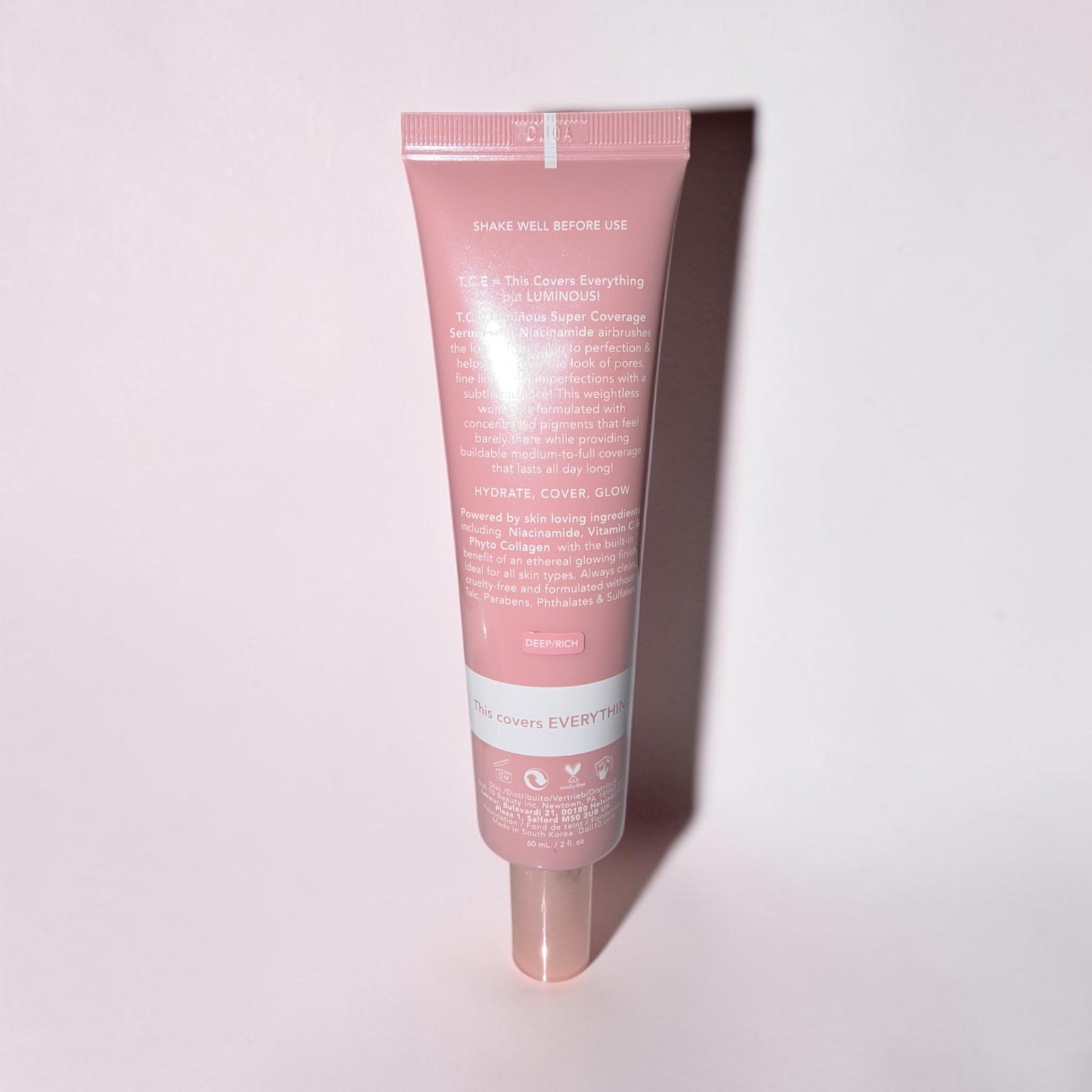 Doll 10 T.C.E. Luminous Super Coverage Serum 2 fl oz DEEP RICH Foundation #21
