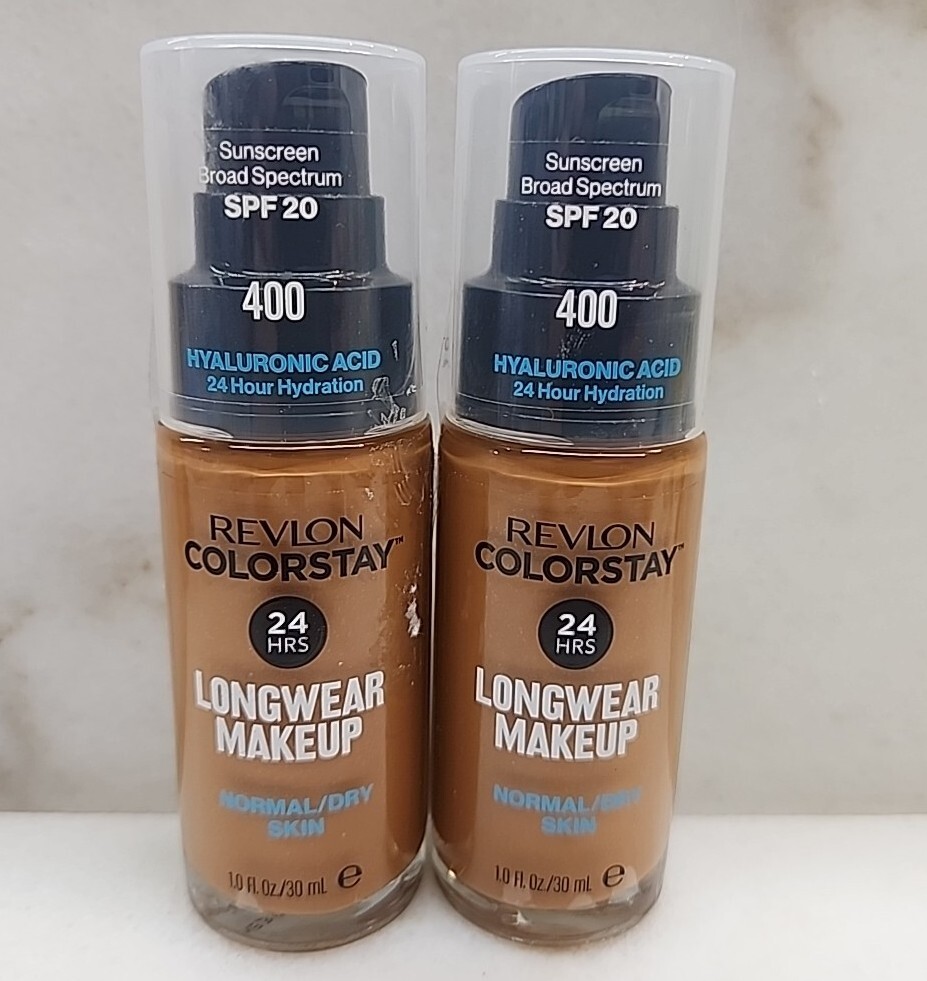2- Revlon Colorstay 24Hrs SPF 20 W/Hyaluronic Acid #400 Caramel Normal/Dry Skin