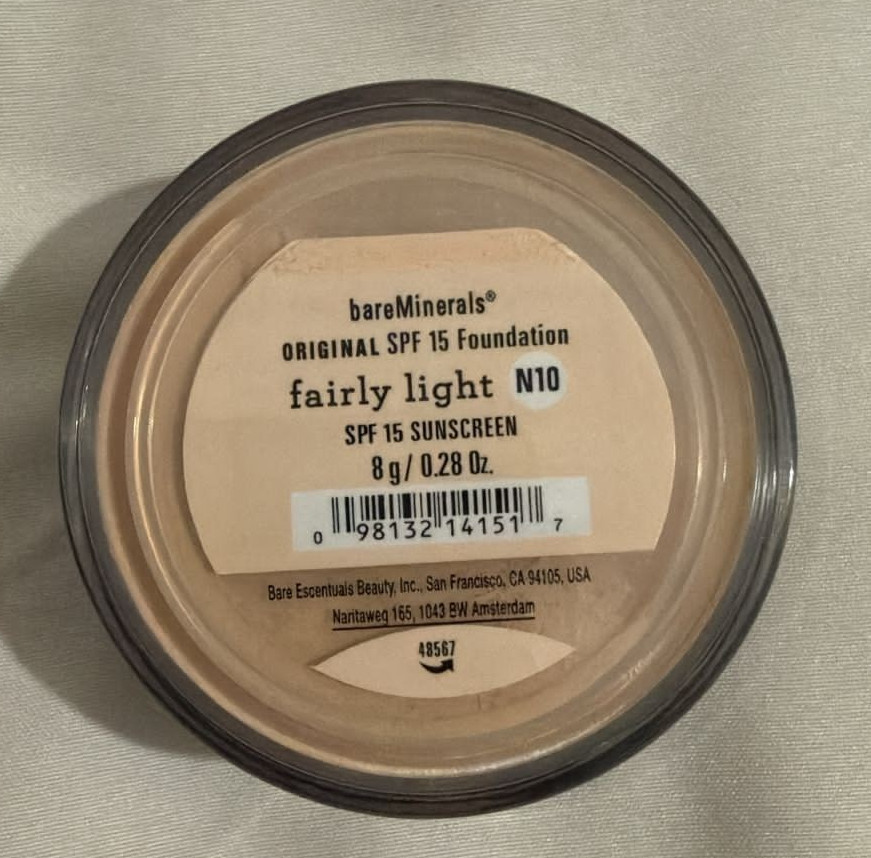 bareMinerals Original SPF 15 Foundation Fairly Light N10 Loose Powder NEW sealed