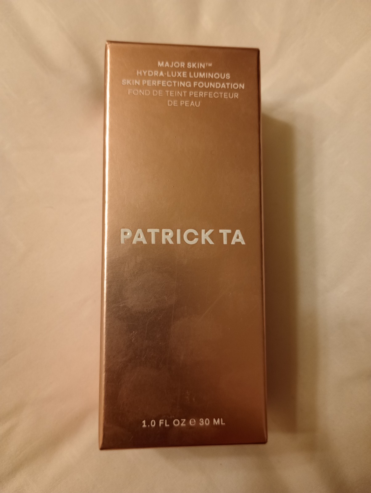 Patrick Ta Major Skin Hydra-Luxe Luminous Skin Perfecting Foundation 12Peach NIB