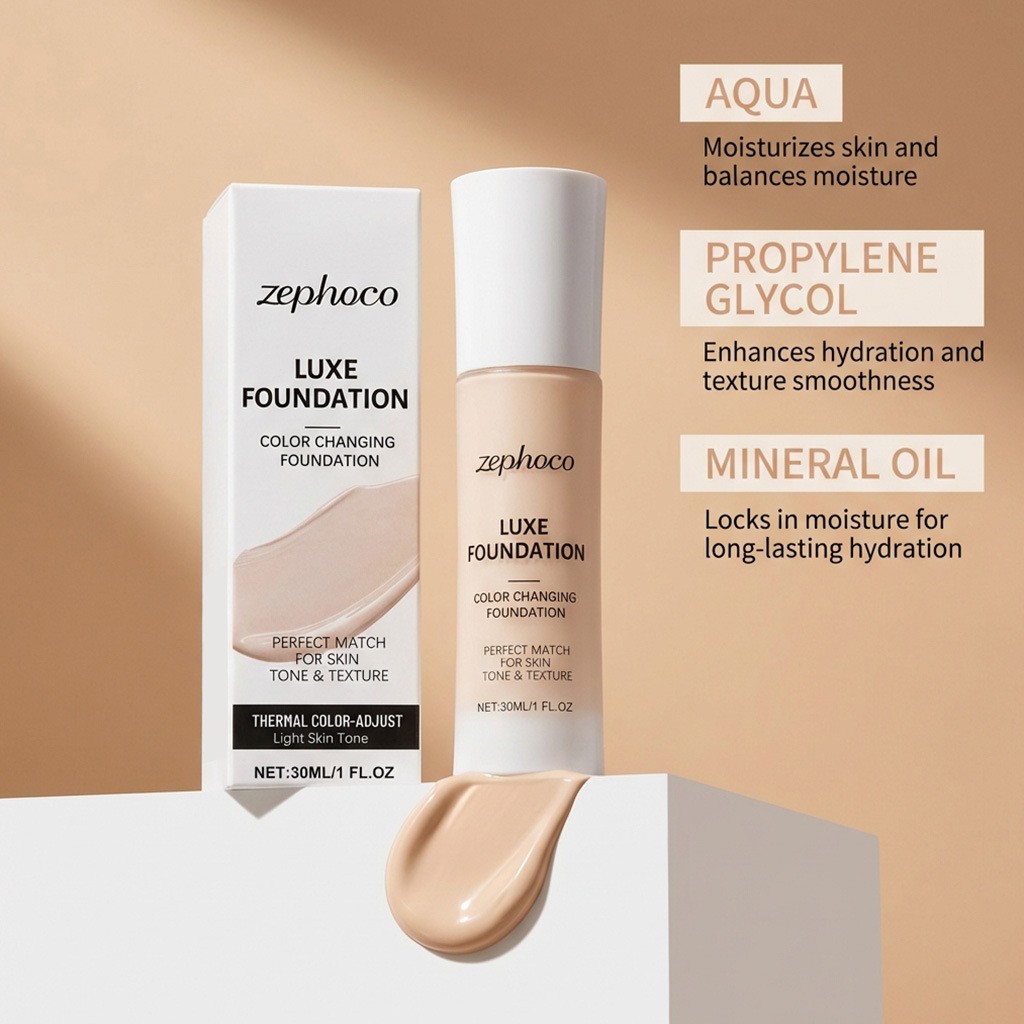 LUXE Intelligent Color Correcting Foundation – Fits All Skin Tone, 30ml/1 Fl Oz