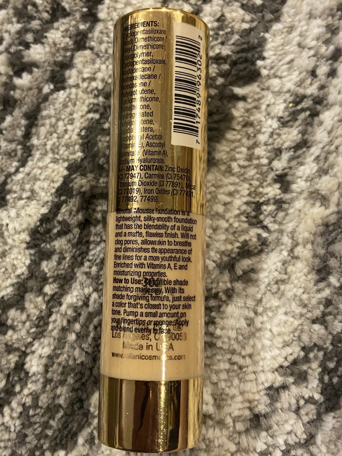 SEALED Milani Minerals Mousse Foundation 302 Nude Buff .50oz Oil Free FULL SIZE