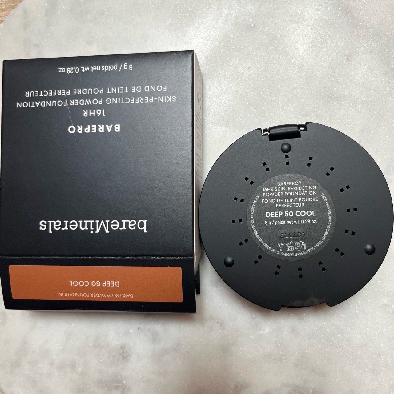 New bareMinerals DEEP 50 COOL Barepro 16HR Skin-Perfecting Powder Foundation