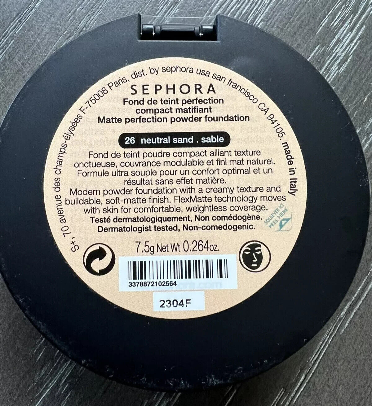 4X ~ Sephora Matte Perfection Powder Foundation ~ 26 Neutral Sand ~ Full Size