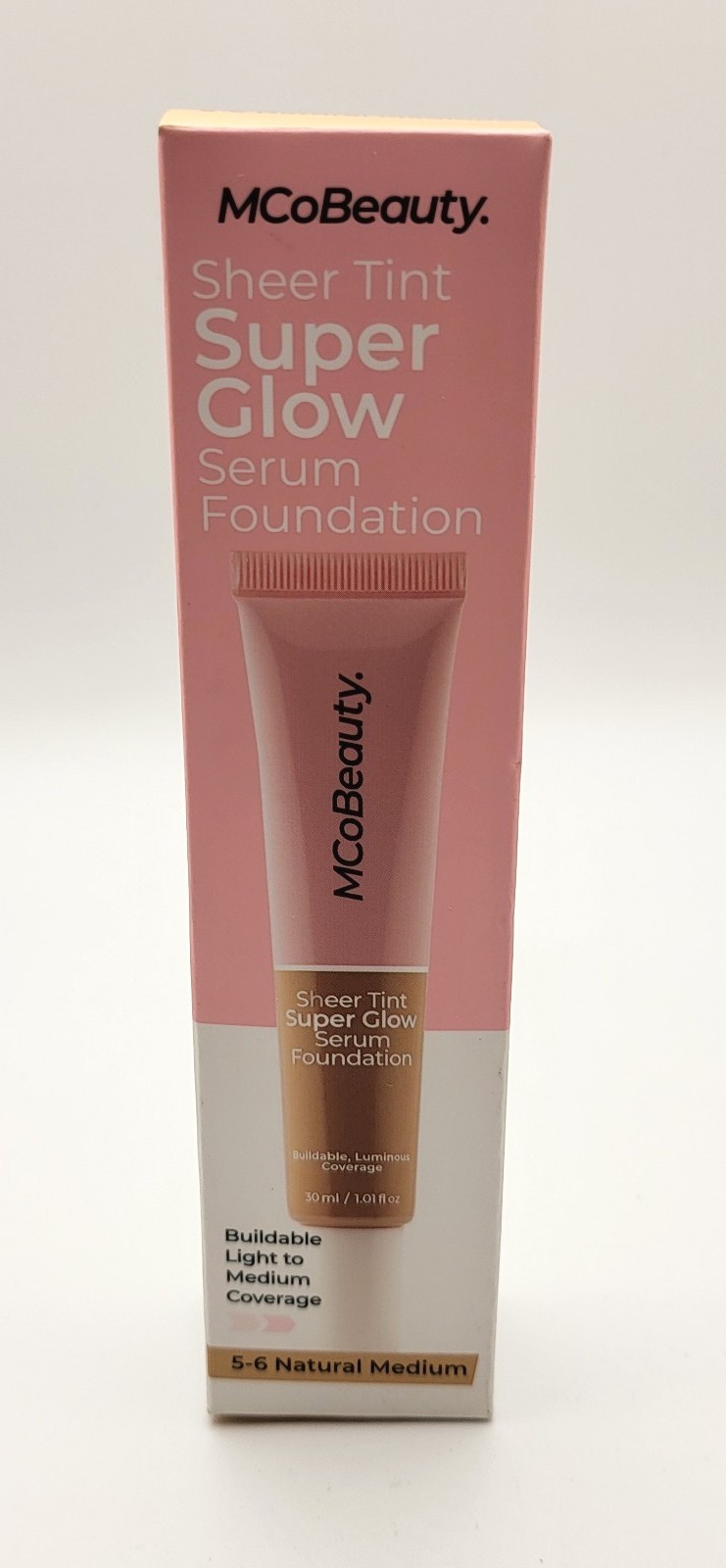 MCoBeauty Super Glow Sheer TINT Serum Foundation 5-6 NATURAL MEDIUM