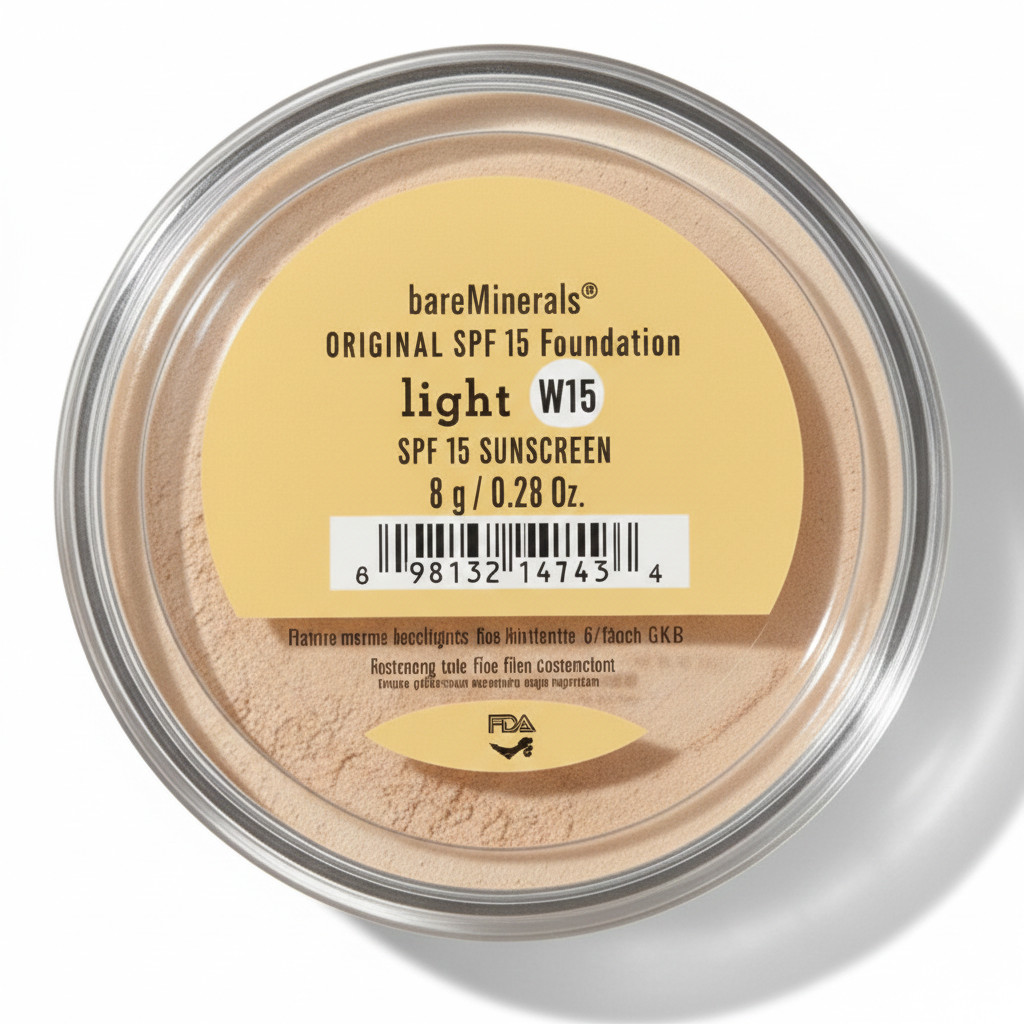 bareMinerals Loose Mineral Foundation SPF15 Light W15 Warm Tone 8g