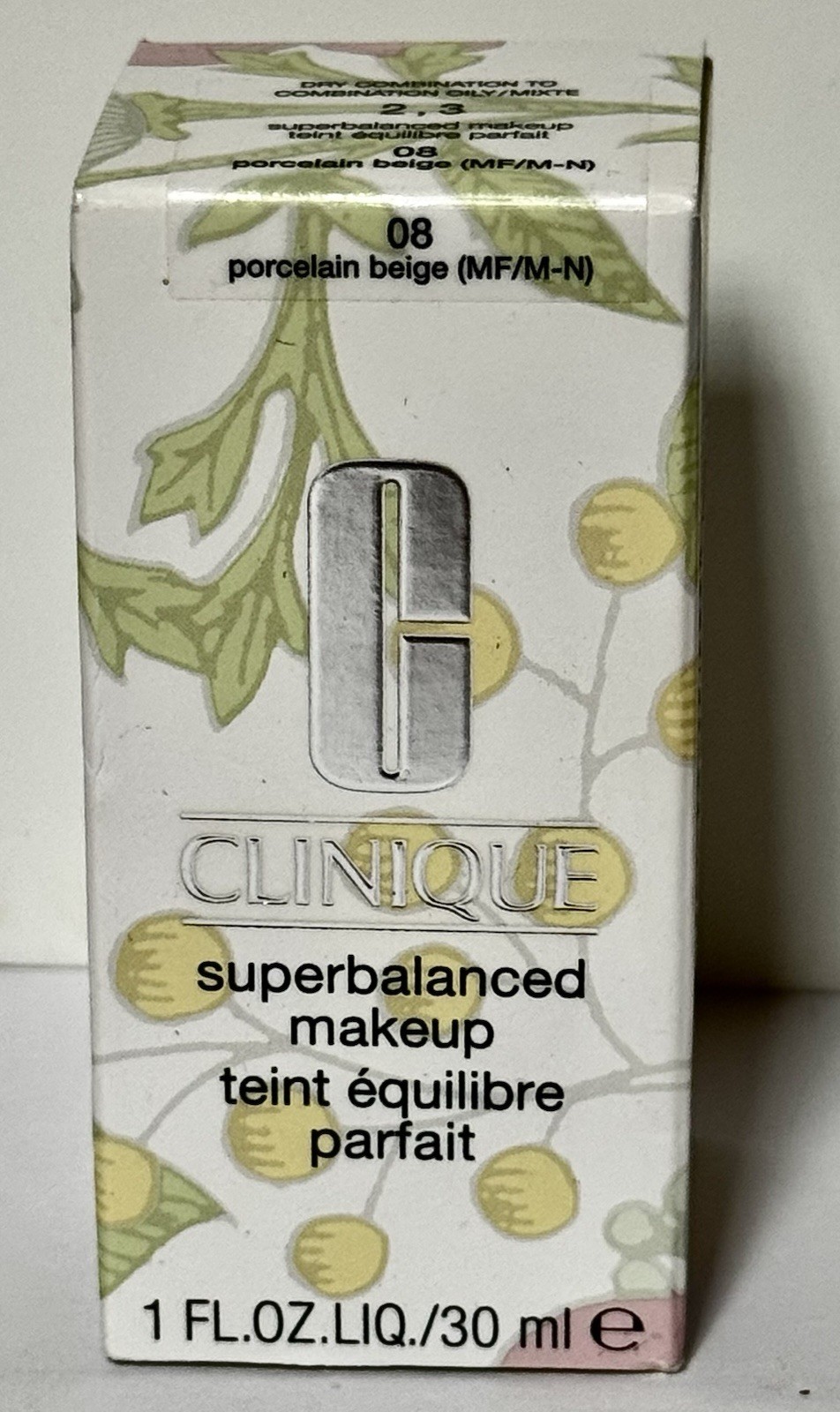 Clinique Superbalanced Makeup 08 Porcelain Beige 1 oz 30 mL Natural Finish
