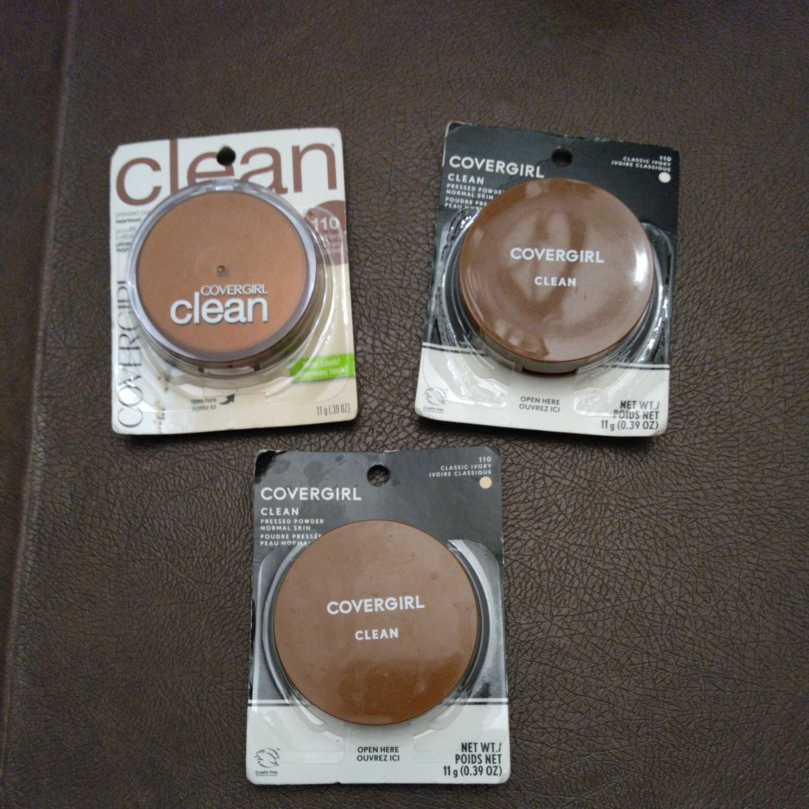 3 CoverGirl Clean Pressed Powder 110 Classic Ivory makeup