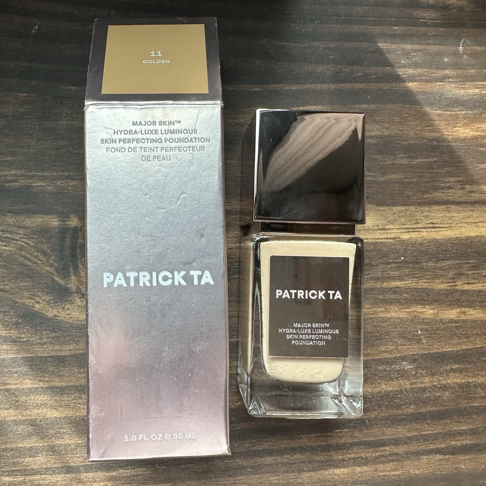 Patrick Ta Major Skin Hydra Luxe Luminous Foundation – 11 GOLDEN – BNIB