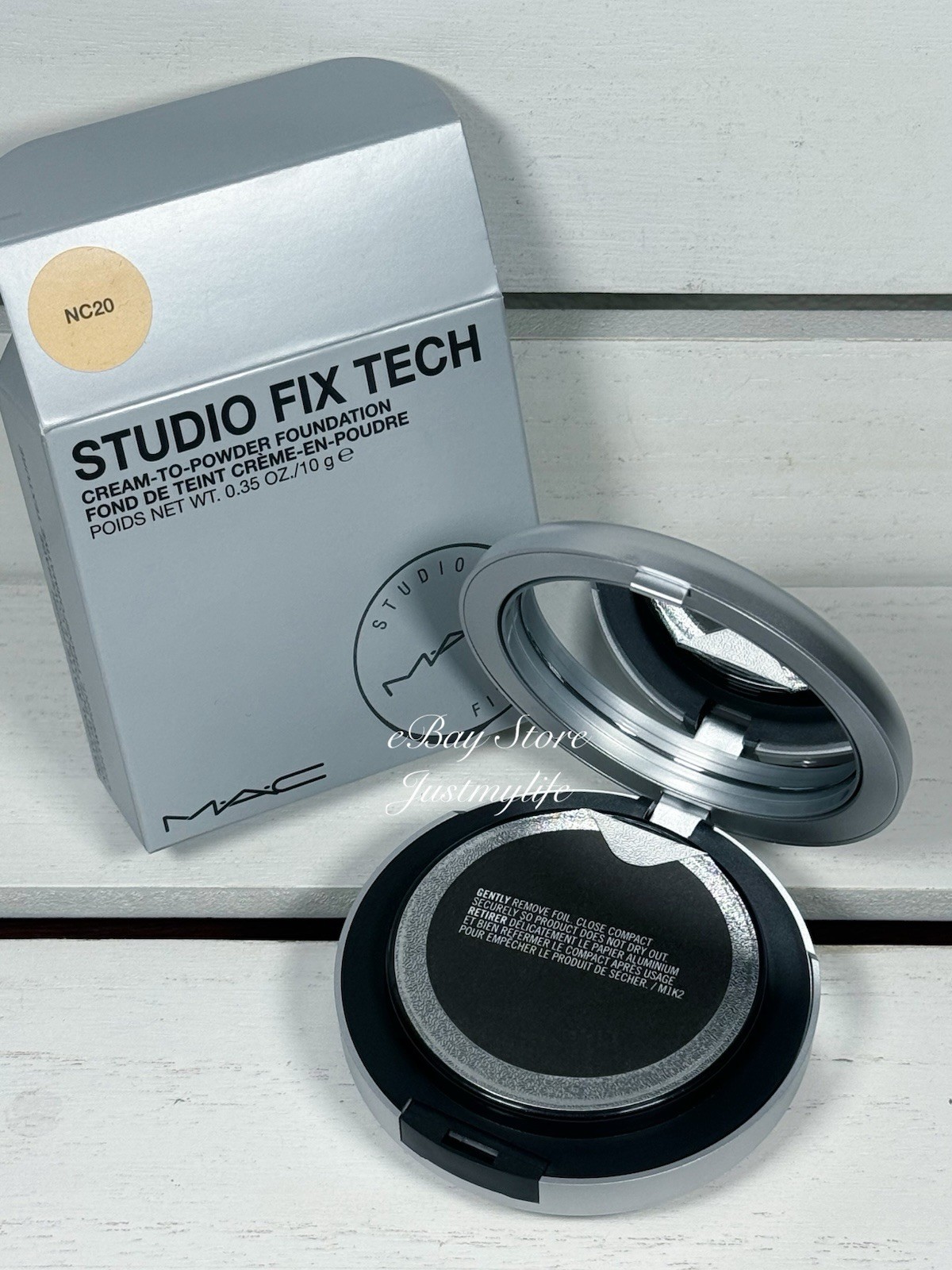 ~NC20~ MAC Studio Fix Tech Cream-To-Powder Foundation, Full Size 0.35oz/10g,NIB
