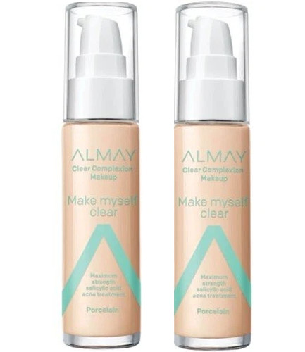 ( 2 Pack) Almay Clear Complexion Makeup Make myself Clear – 099 Porcelain – 1oz