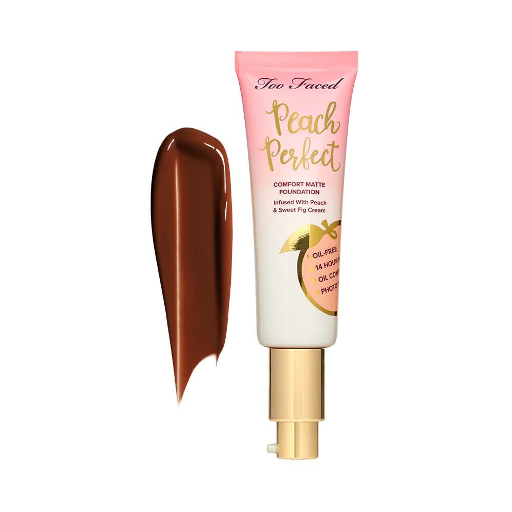 Too Faced Peach Perfect Comfort Matte Foundation – Sable – 1.6 oz – New In Box