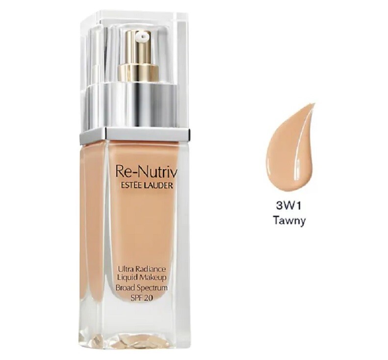 Estee Lauder Re-Nutriv Ultra Radiance SPF 20 Foundation 3W1 TAWNY 1 oz. SEALED