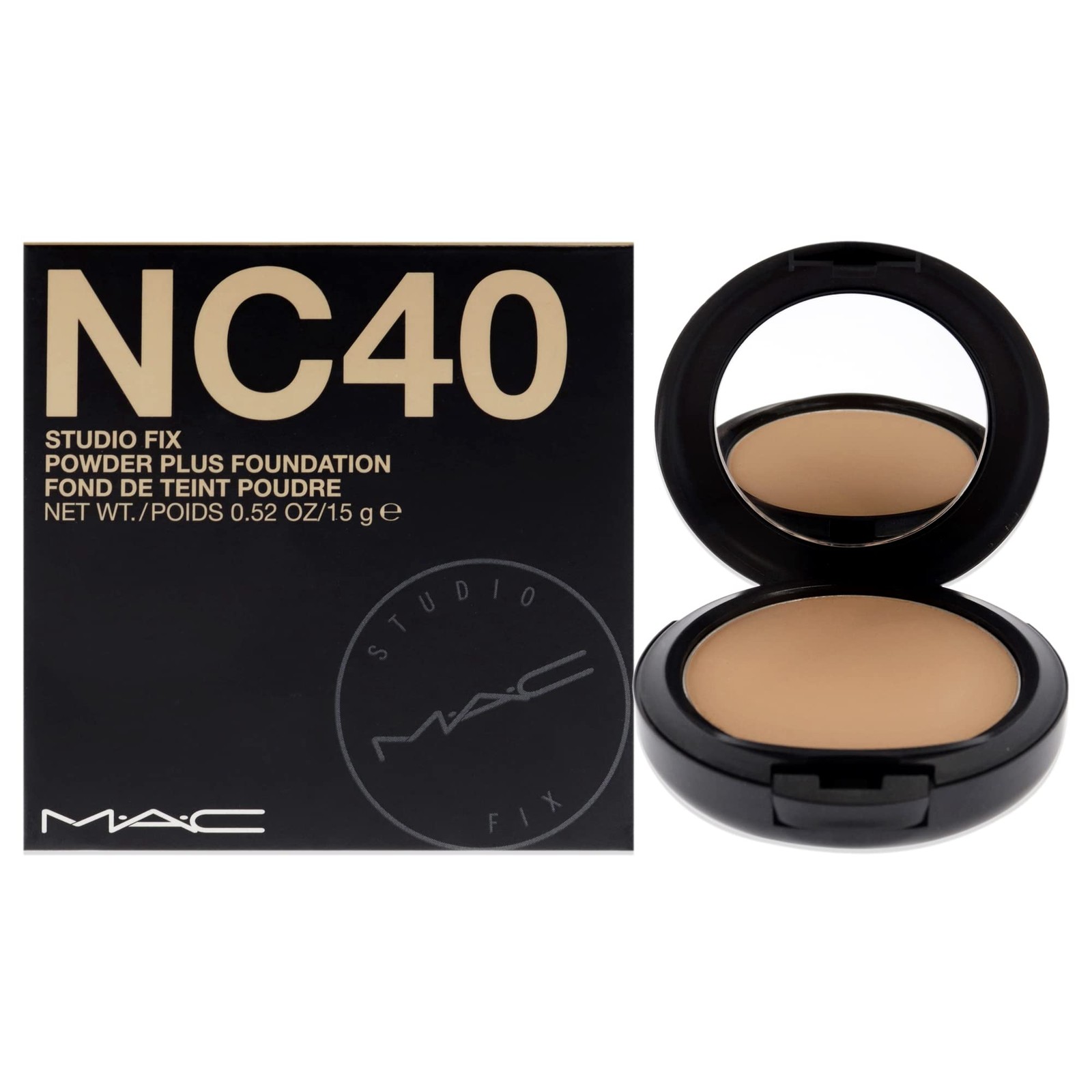 MAC Studio Fix Powder Plus Foundation NC40 Long Lasting 0.52 Ounce