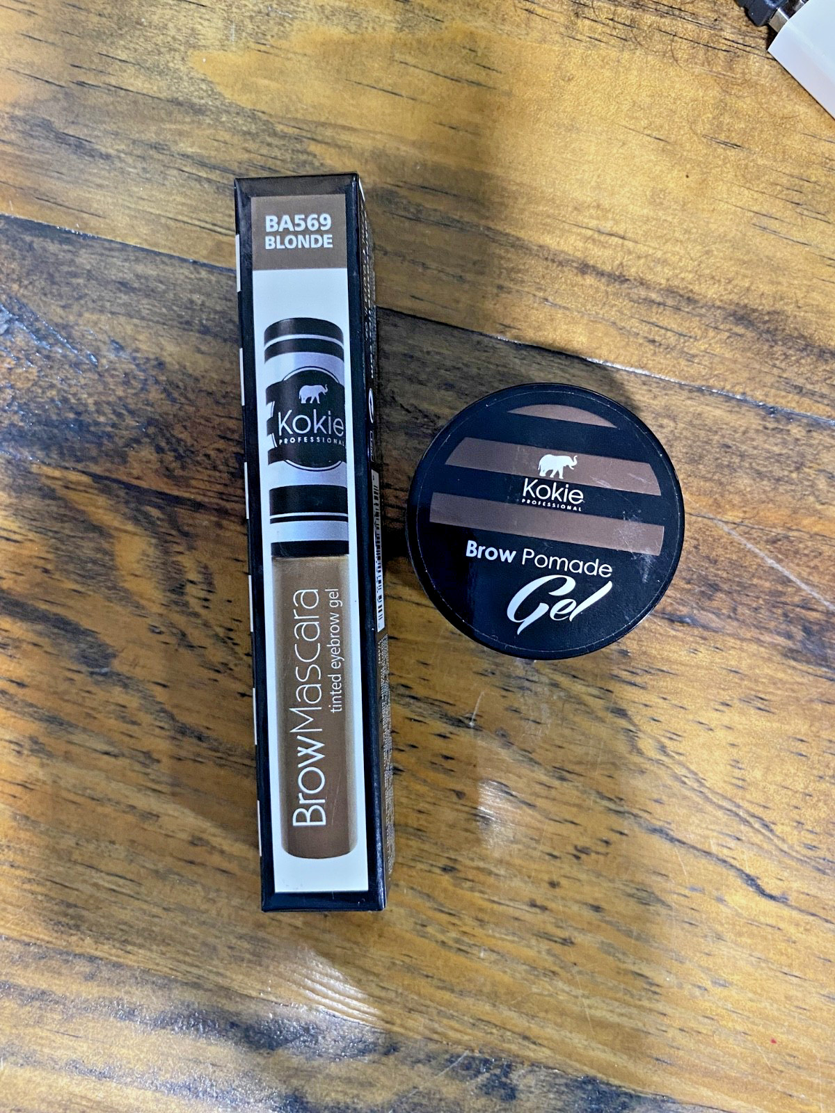 Kokie Cosmetics Brow Mascara Tinted Eyebrow Gel-BA569 BONDE & Brow pomade B0815
