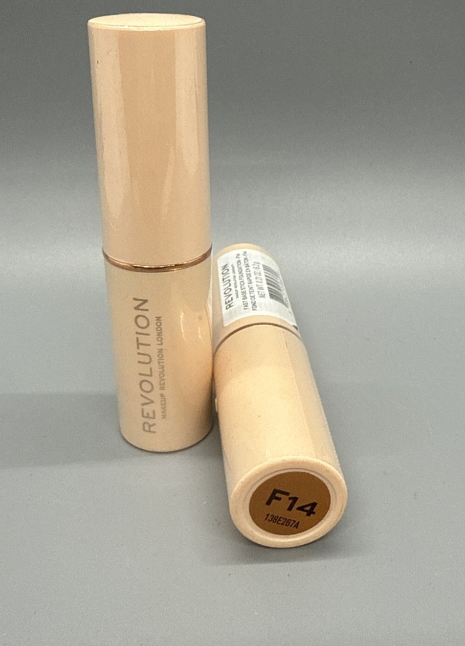 Makeup Revolution Beauty Fast Base Stick Foundation 2-Pack Sealed Shade F14
