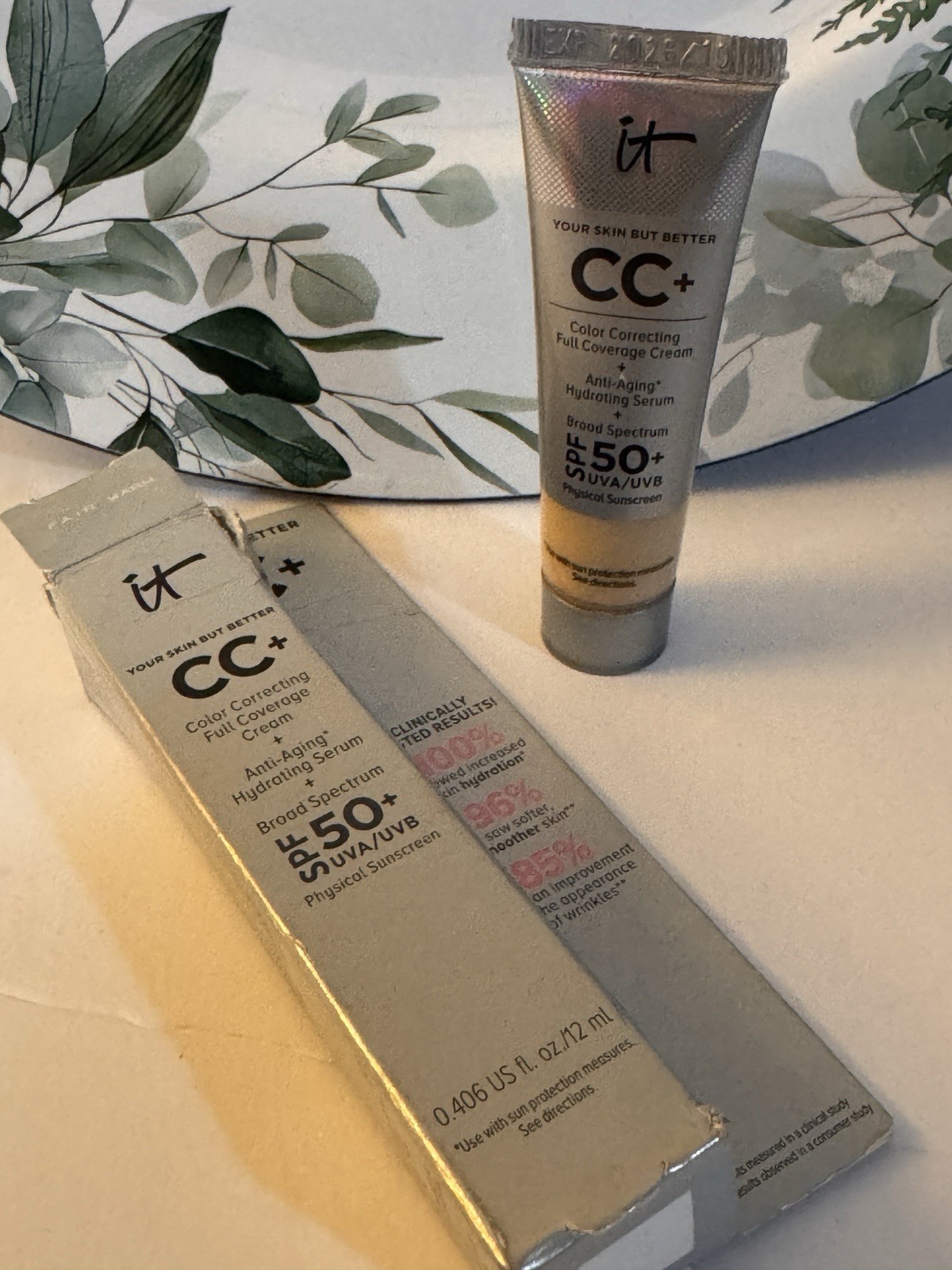 IT Cosmetics CC+ Color Correcting Full Coverage Cream SPF 50+ – Light/Medium NEW
