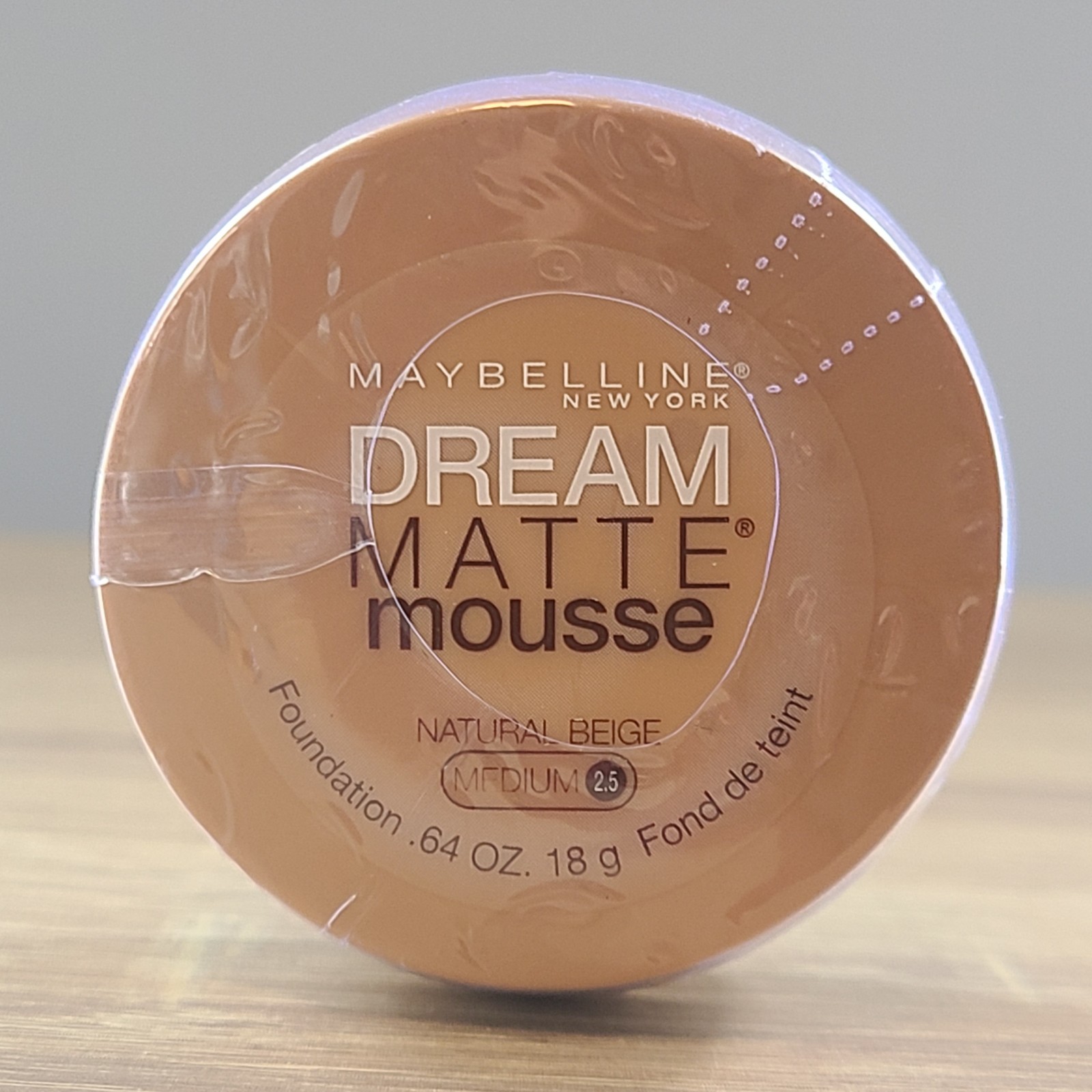 MAYBELLINE Dream Matte Mousse Foundation Natural Beige Medium 2.5 New Sealed
