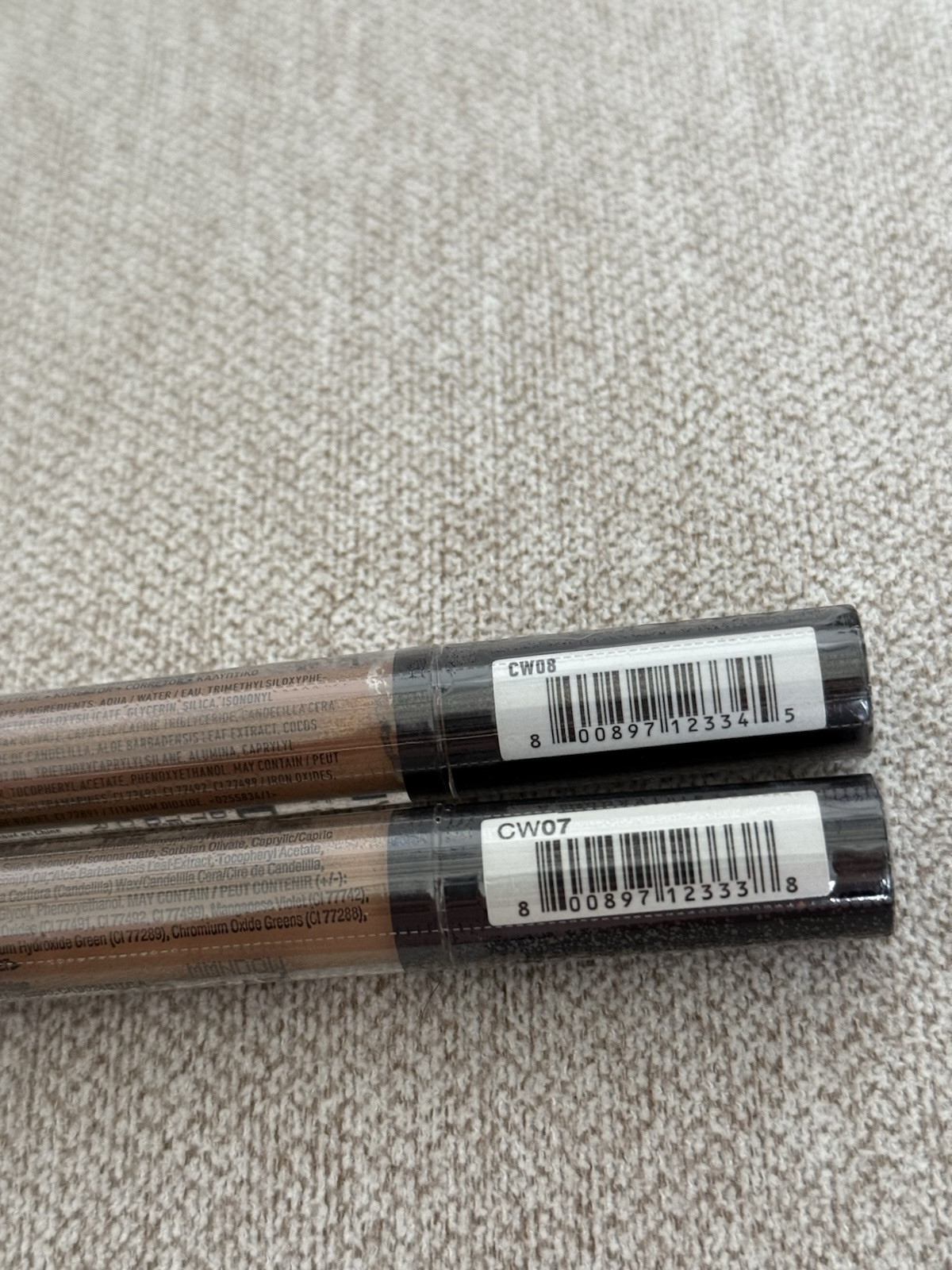 2PCS NYX Hd Studio Photogenic Concealer – CW08 Nutmeg & CW07 Tan/Bronze
